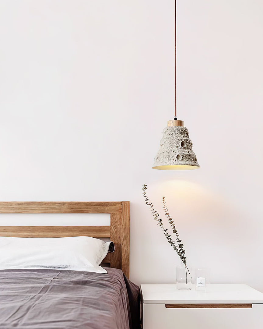 Japanese Wabi Sabi Cement Bell Shape Pendant Light M28
