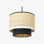 Cargar imagen en el visor de la Galería, Natural Wabi Sabi Raffia Grass Pendant Light for Dining Room