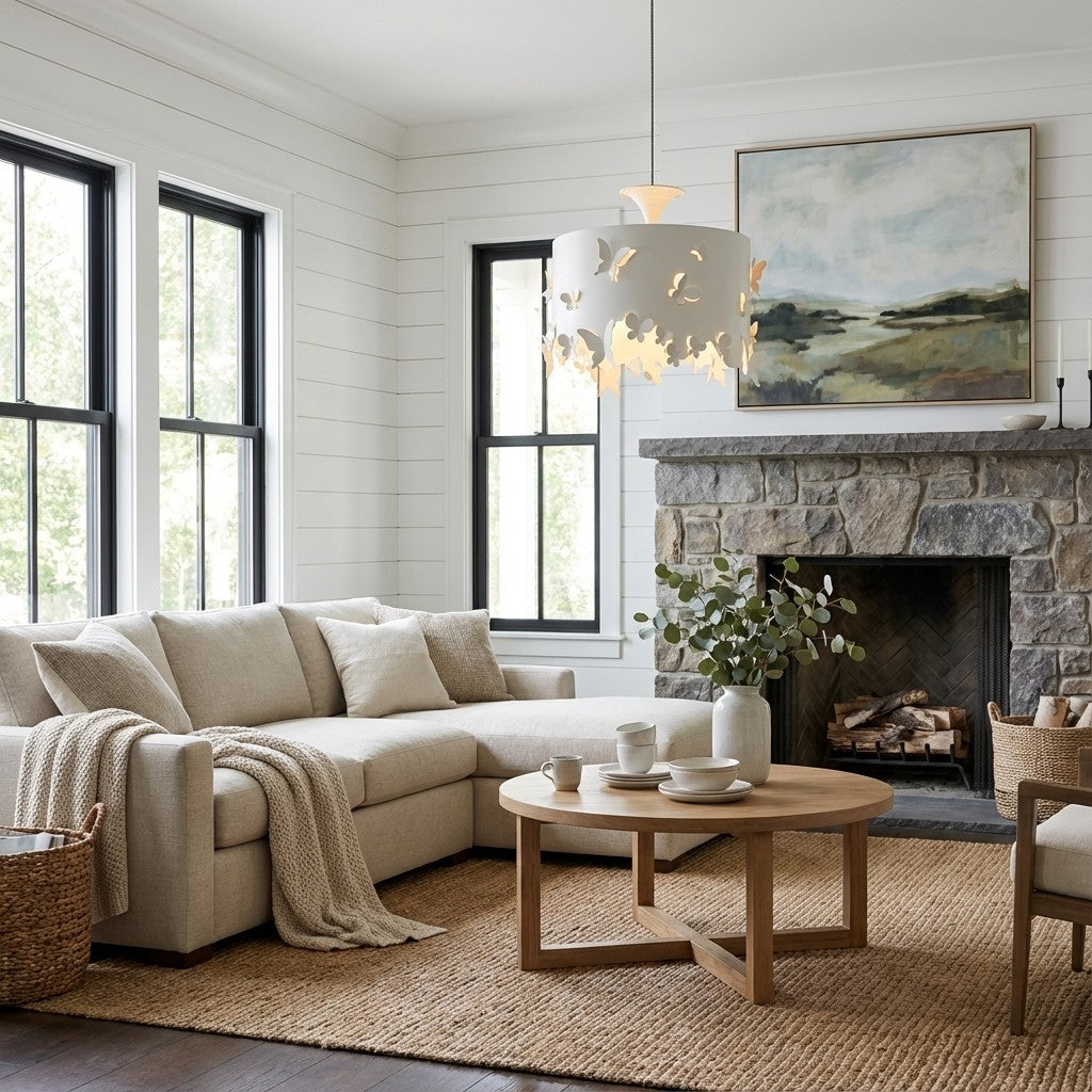 Lampe Suspendue Alaria Design - Suspension Artistique avec Ombre Ambiante pour Salon