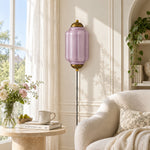 Cargar imagen en el visor de la Galería, Eloise Fluted Leaf-Relief Plug-In Wall Sconce