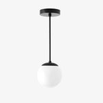 Load image into Gallery viewer, Glorica Glass White Globe Pendant Light - Mid Century Modern Glass Hanging Fixture
