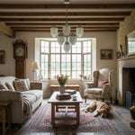 Load image into Gallery viewer, Tierlux Glass Textured Brass Chandelier – Timeless Lighting with Style
