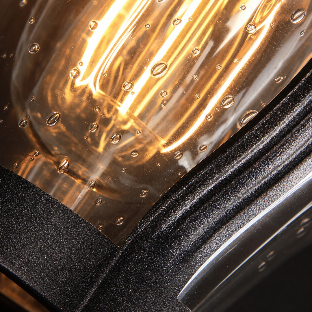 Vintage Rain Glass Outdoor Wall Sconce