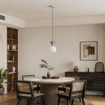 Cargar imagen en el visor de la Galería, Bauhaus Glass Pendant Lamp with Iron Accent for Kitchen