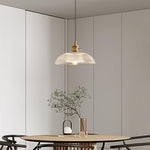 Charger l'image dans la visionneuse de galerie, Polished Brass Domed Glass Plug-In Pendant