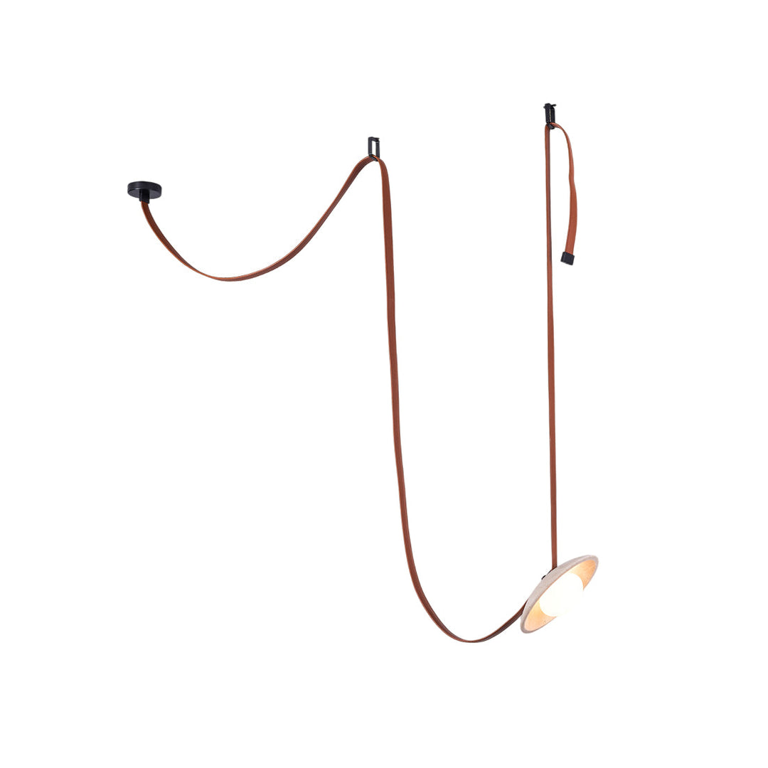 Lampe suspendue Light Rail en cuir