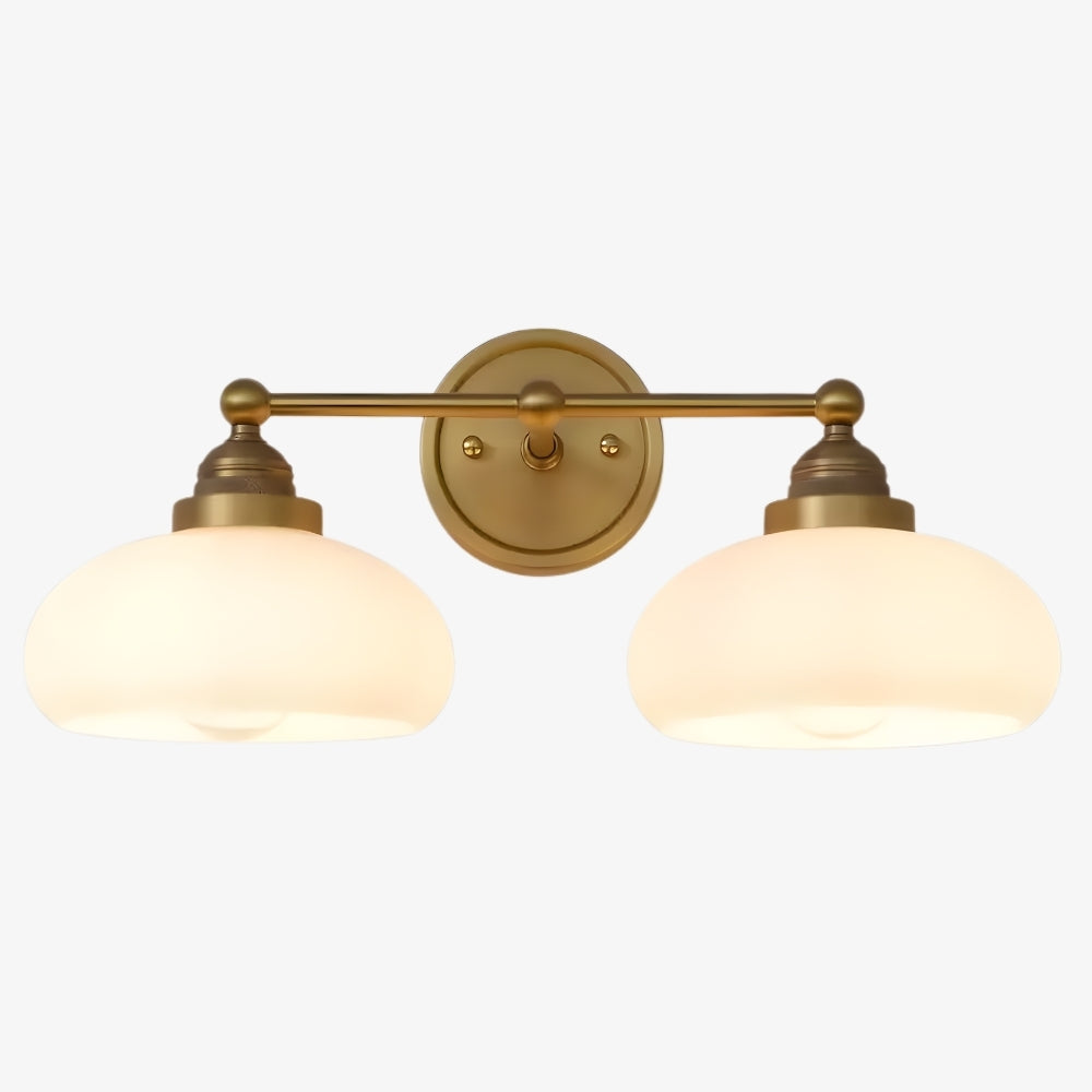 Riven Milk Glass Wall Lamp Vintage Industrial Style - Bedroom Bathroom Lighting