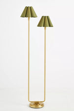 Load image into Gallery viewer, Capirise Gold Scalloped Shade Floor Lamp - Contemporary Metal Lighting for Bedroom
