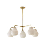 Load image into Gallery viewer, Rivrona 5-Light Chandelier for Entryway - Ribbed Glass Modern Lighting

