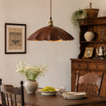Load image into Gallery viewer, Leather pendant lamp in a warm bedside scene