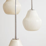 Load image into Gallery viewer, Rivrona Ribbed Glass 3-Light Chandelier - Sculptural Modern Lighting for Home
