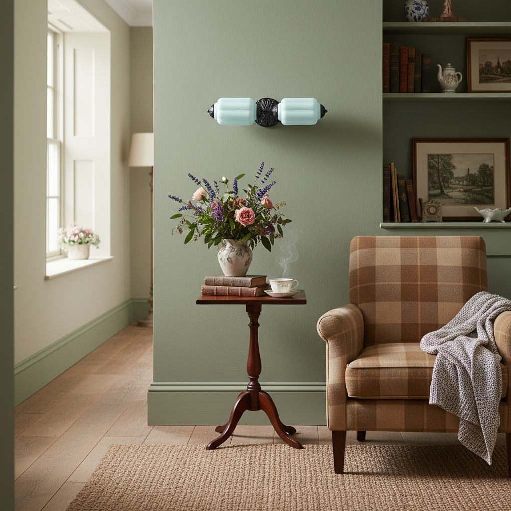 Eloise Vintage Wandleuchte aus gewelltem Milchglas – Moderne Akzentbeleuchtung für Badezimmer und Schlafzimmer