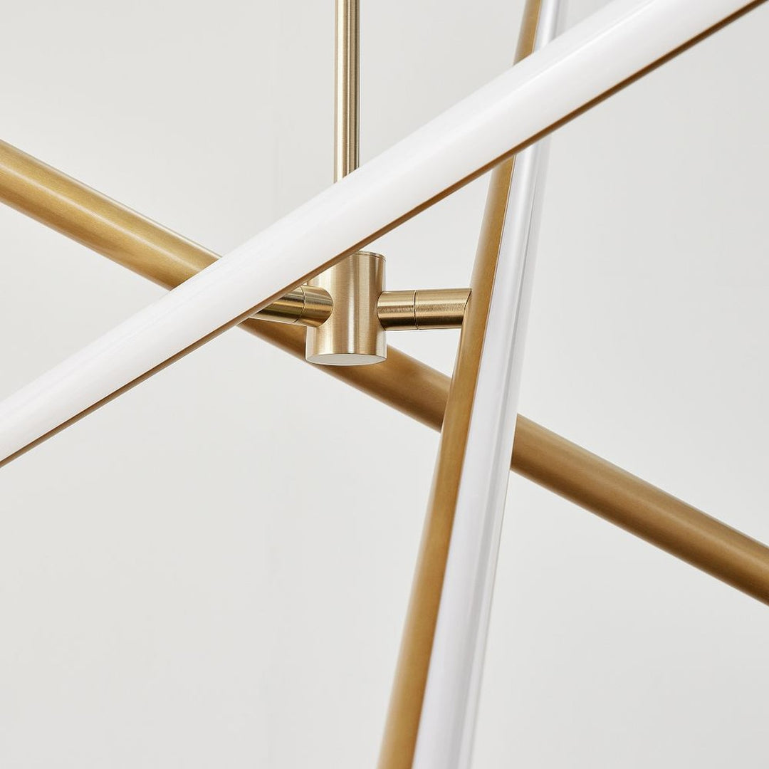 Voro Led Rod Chandelier - Linear Sputnik Modern Minimalist Lighting