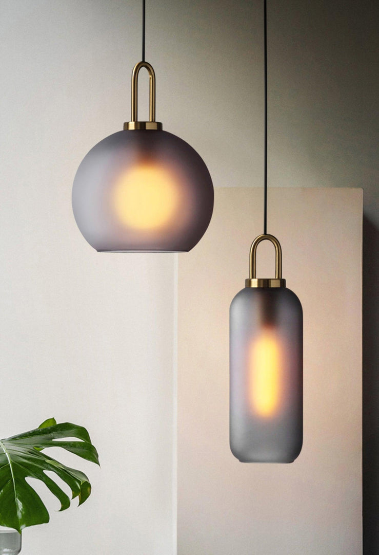 Copper-Plated Glass Plug-In Swag Pendant