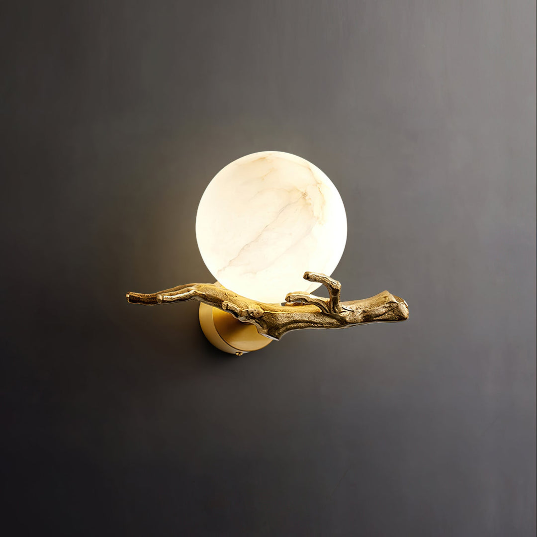 Retro Zweige Alabaster Wandleuchte