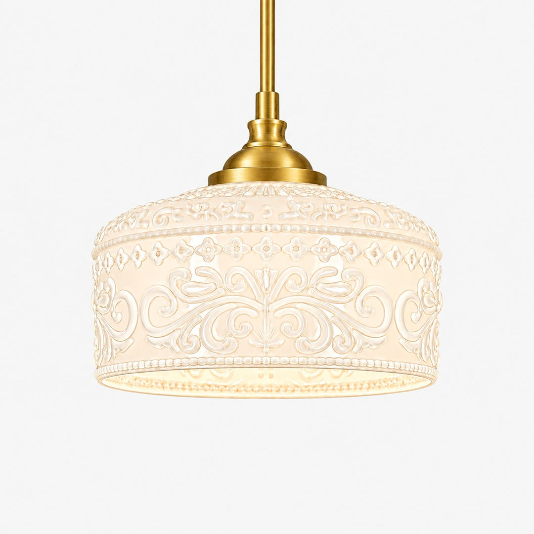 Vintage Adjustable Glass Pendant Light