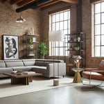 Bild in Gallery-Viewer laden, Luma Industrielle Moderne Tisch- und Stehlampe mit Weichem Stoffschirm – Zeitgenössische Beleuchtung für Zuhause und Büro