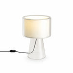 Load image into Gallery viewer, Natural Glass Table Lamp With Fabric Shade