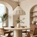 Load image into Gallery viewer, French Country Ruffled Fabric Pendant Light