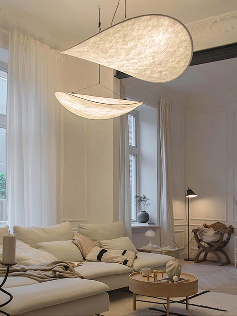 Cloudlike Mulberry Silk Plug-In Pendant Light