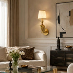 Bild in Gallery-Viewer laden, Smooth shade horse wall lamp in a bright living room
