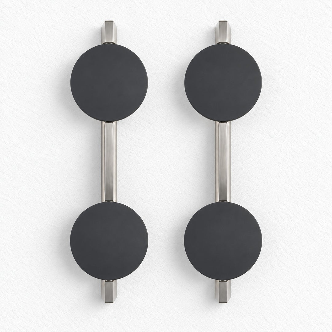 Ripple Head Turning Disc Brushed Metal Wall Sconce