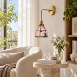Cargar imagen en el visor de la Galería, Garden Cat Stained Glass Wall Lamp