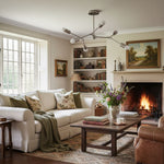 Load image into Gallery viewer, Mobilux Line Industrial Geometric Chandelier - Chrome Nickel Ceiling Light
