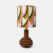 Abstract ribbon patterned ceramic table lamp