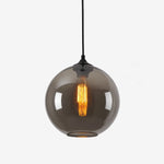 Charger l'image dans la visionneuse de galerie, Smoky Gray Glass Globe Pendant Light