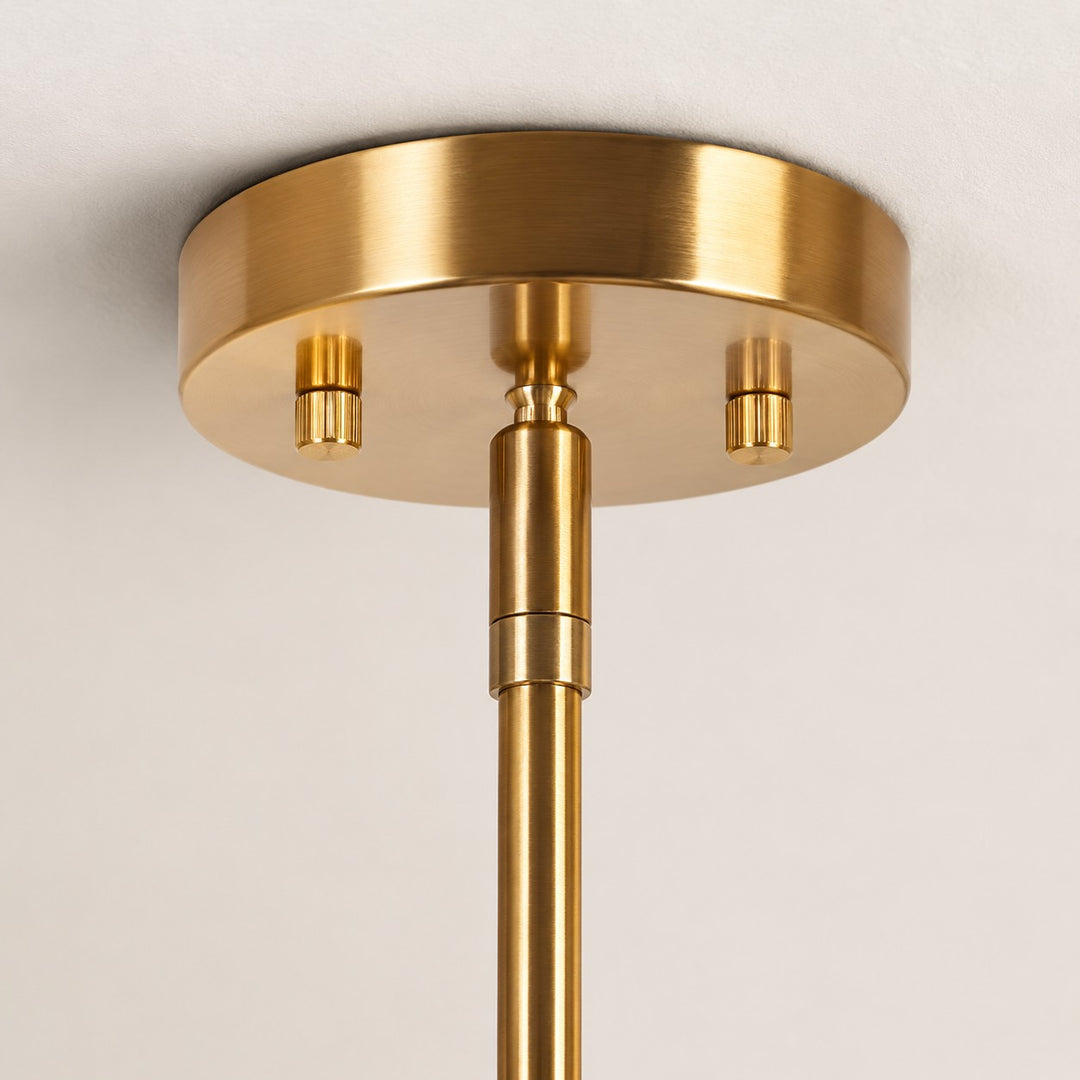 Ribbed Glass Single-Light Dome Pendant Light