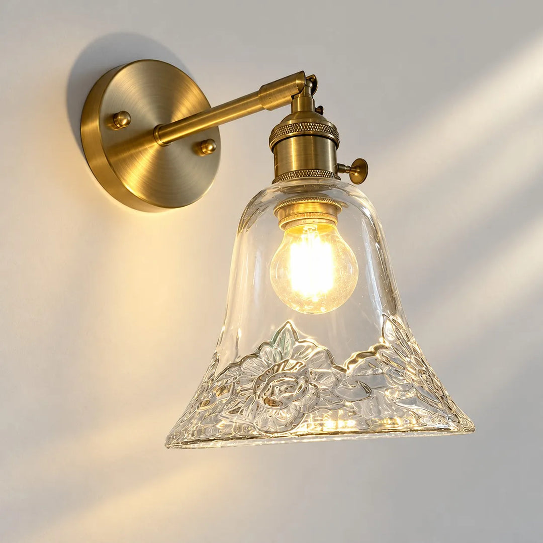 Glass Flower Vase Pendant Light