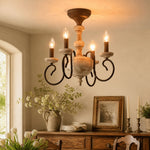 Cargar imagen en el visor de la Galería, warm ambient room scene with rustic chandelier