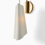 Cargar imagen en el visor de la Galería, Aplique de pared elegante Orovia: cerámica, vidrio y metal, latón champán
