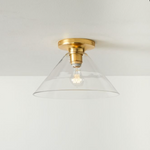 Cargar imagen en el visor de la Galería, Lámpara de techo Conica Cone Flush Mount: lámpara de techo de cristal para espacios modernos
