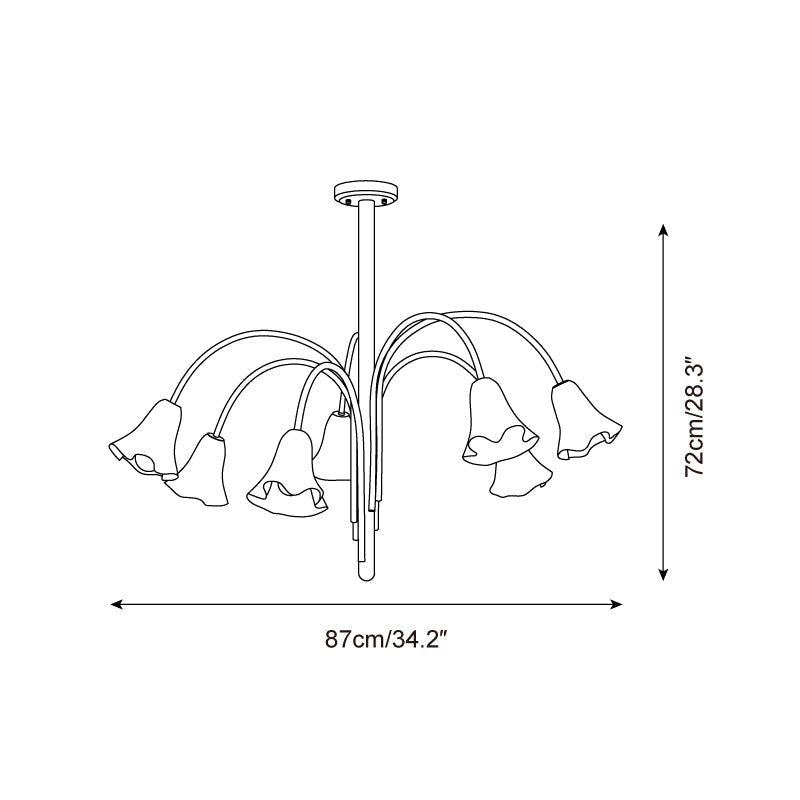 Bellina Modern Blooming Flower Chandelier – Soft Ambient Lighting for Contemporary Spaces