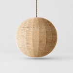 Charger l'image dans la visionneuse de galerie, Suspension sphérique en fibres naturelles tressées à la main