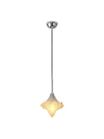 Cargar imagen en el visor de la Galería, Lámpara colgante Art Déco Star de cristal esmerilado con estilo geométrico - Astris Elara 
