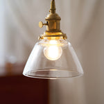 Load image into Gallery viewer, Brass Glass Hardwired Pendant Lamp