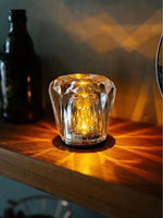 Charger l&#39;image dans la visionneuse de galerie, Lampe de table en cristal diamant (batterie intégrée)
