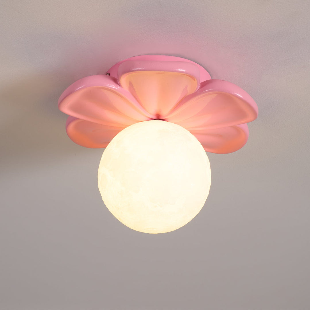 Creme Blüte Blumen Deckenlampe