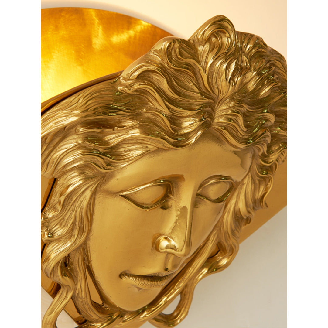 Sphinx Messing Wandleuchte