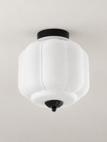 Load image into Gallery viewer, Eloise Flush Mount Milk Glass Ceiling Light – Modern Accent Lighting with Artistic Glass Shade
