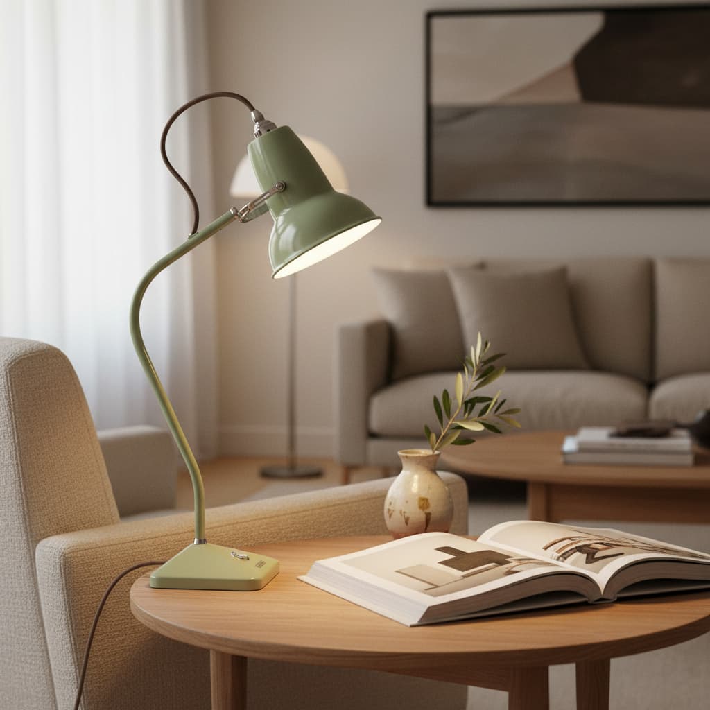 Lampe de table mini Modryx – Base pyramide design classique héritage pour la maison