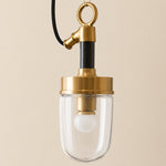 Charger l'image dans la visionneuse de galerie, Vintage industrial clear glass pendant light interior and detail image