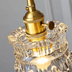 Bild in Gallery-Viewer laden, Vintage Carved Glass Pendant Lamp