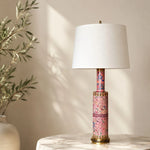 Cargar imagen en el visor de la Galería, Floral Ceramic Table Lamp