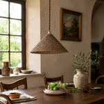 Cargar imagen en el visor de la Galería, Textured cone pendant light in room setting