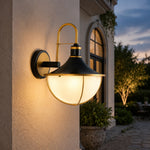 Bild in Gallery-Viewer laden, Black and Gold Outdoor Wall Lantern