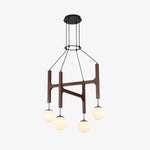 Charger l'image dans la visionneuse de galerie, Lustre en Bois Auralith à Bras Multiples - Éclairage Naturel Moderne pour Salon et Salle à Manger